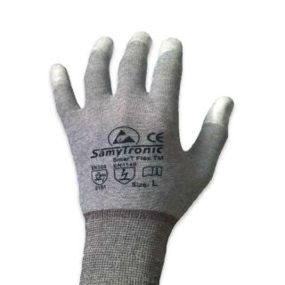 ESD Nylon/Carbon-PU Glove, various sizes